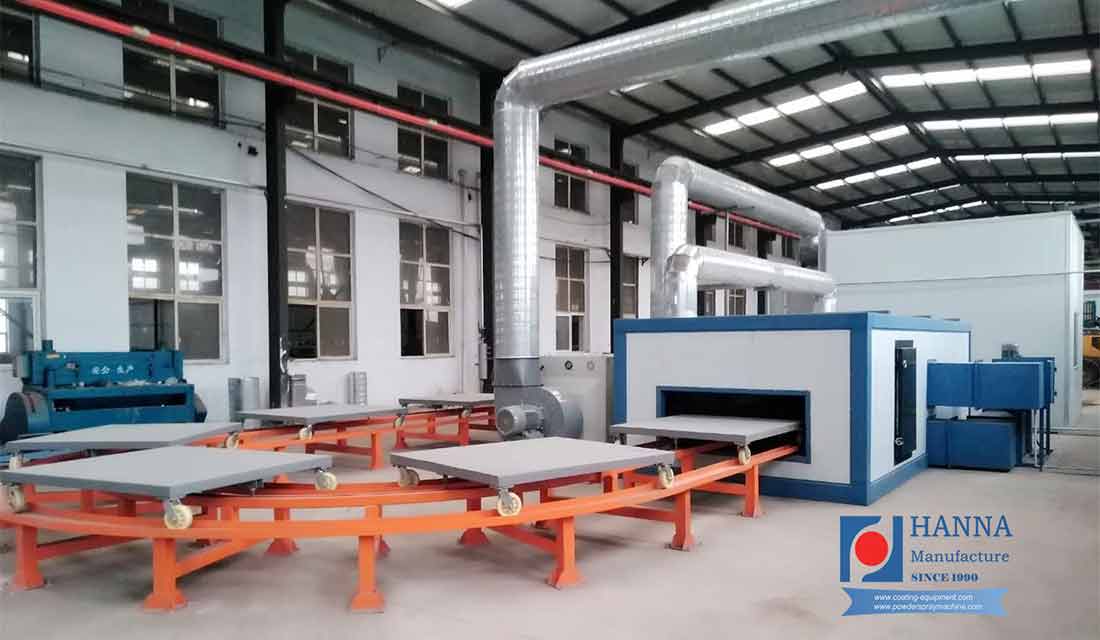gas powder coating oven
