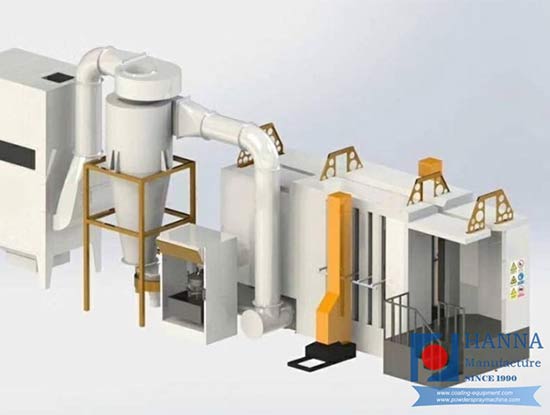 powder coating spray booth
